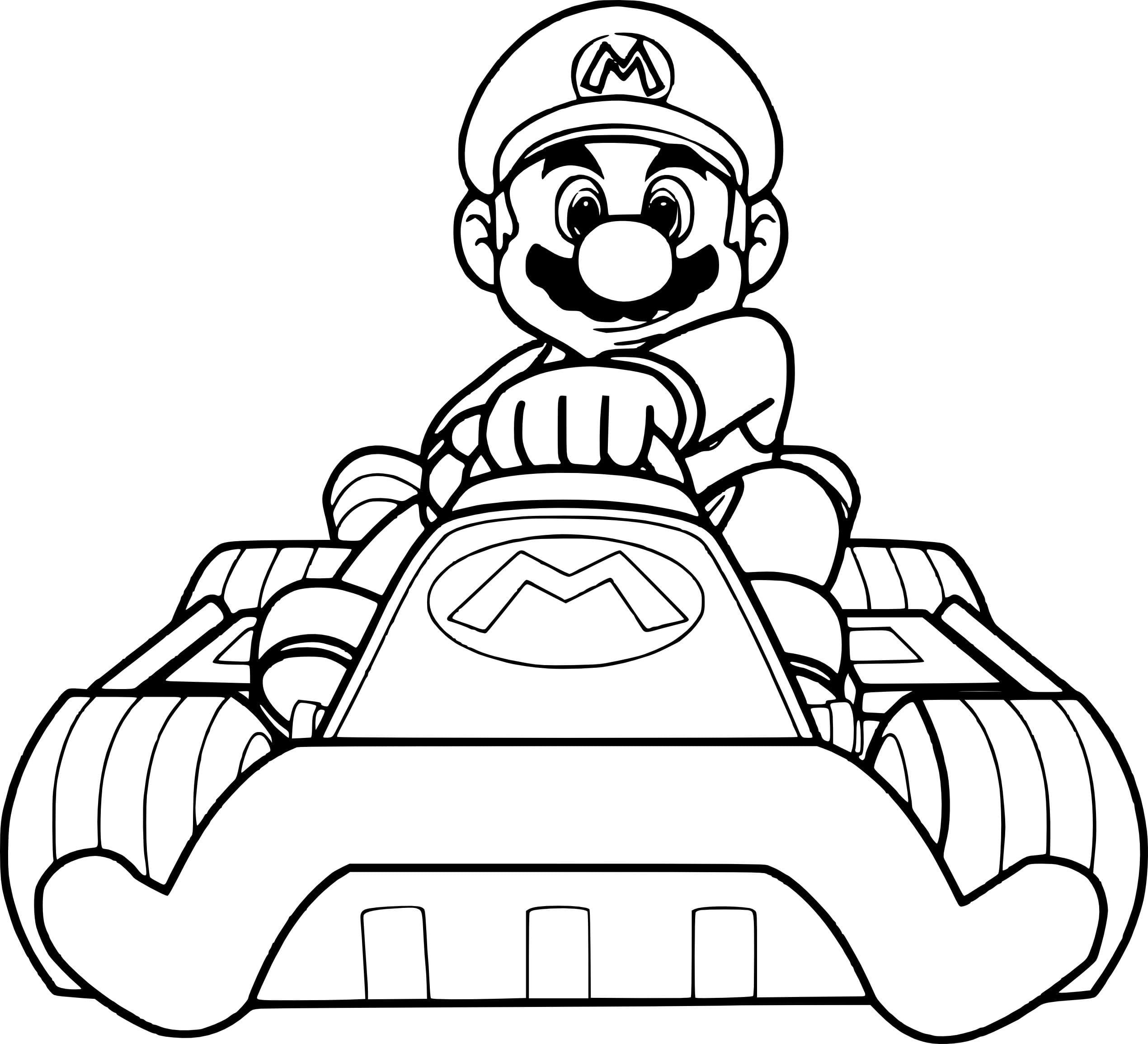 Desenho 07 de Super Mario para imprimir e colorir