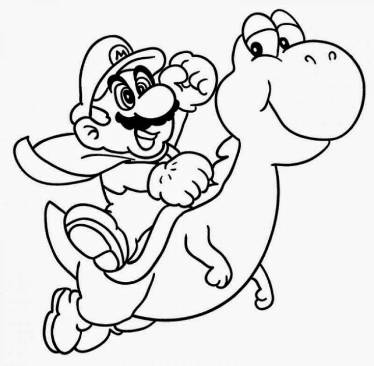 Dibujo 24 de Super Mario para imprimir y colorear
