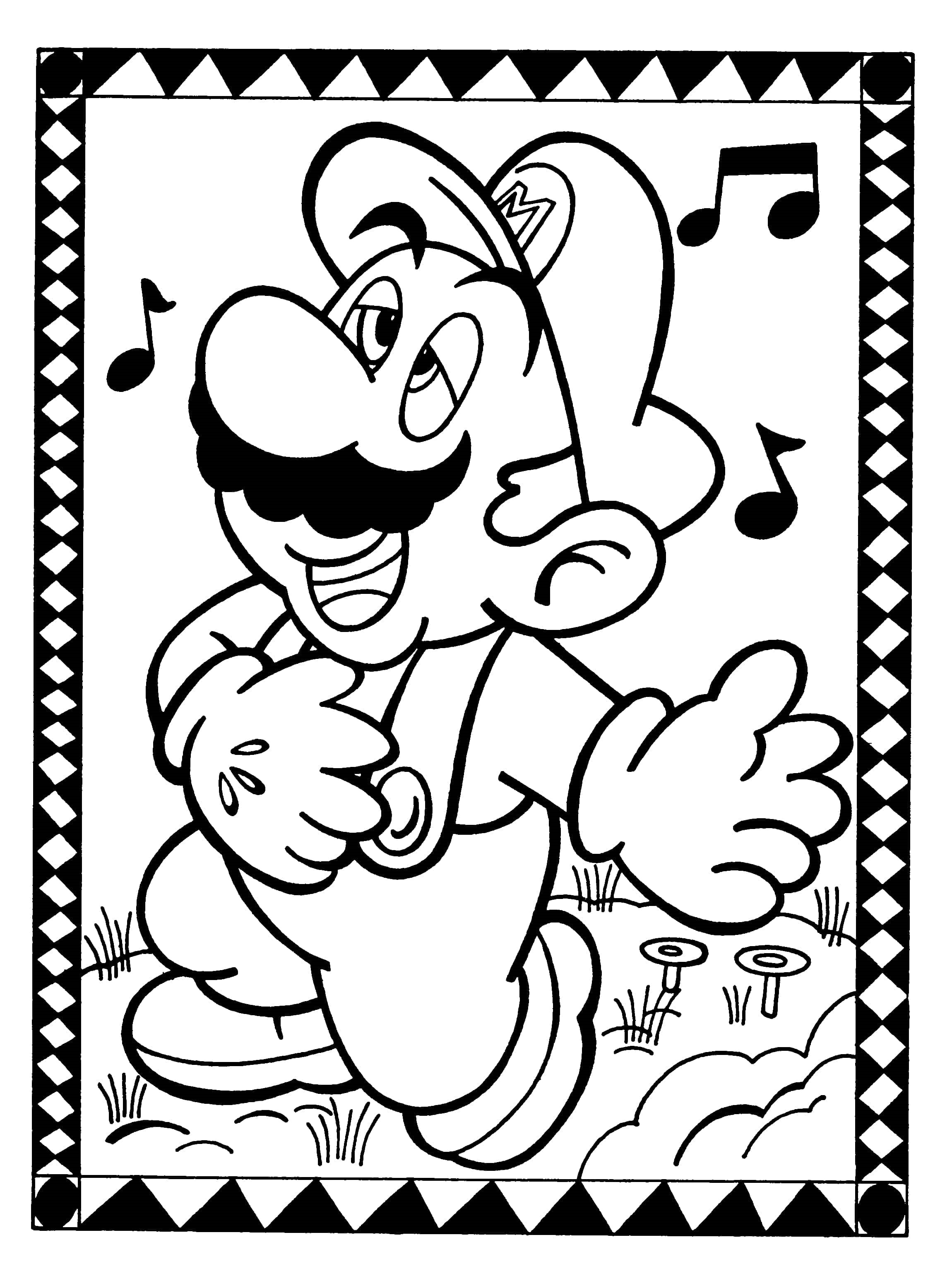 Dibujo 29 de Super Mario para imprimir y colorear