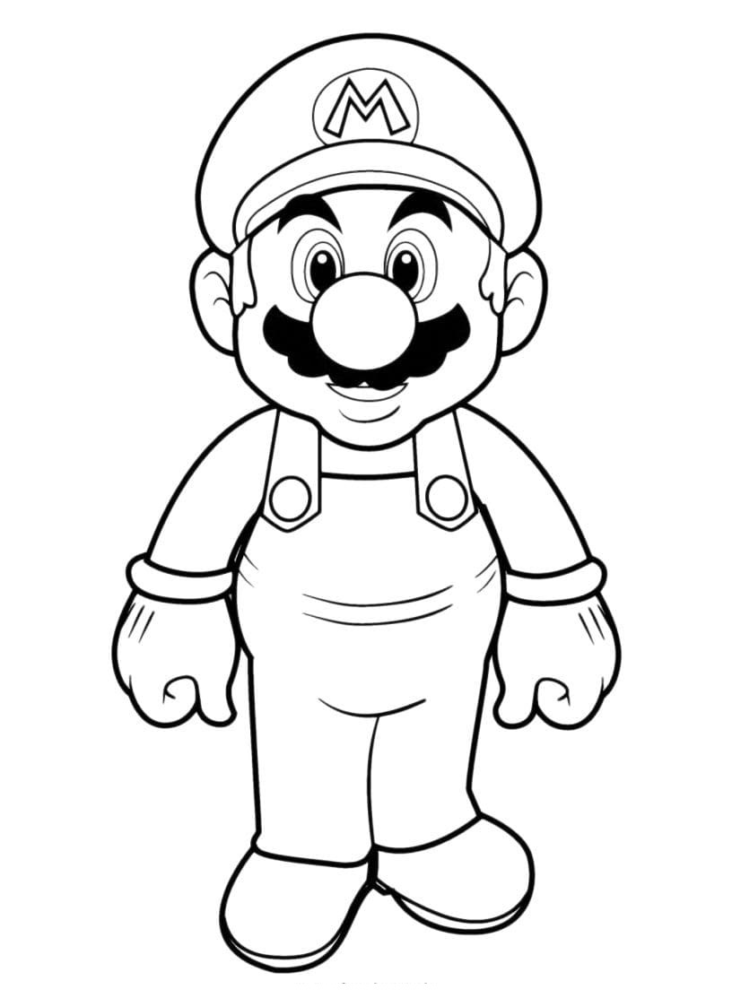 Dibujo 30 de Super Mario para imprimir y colorear