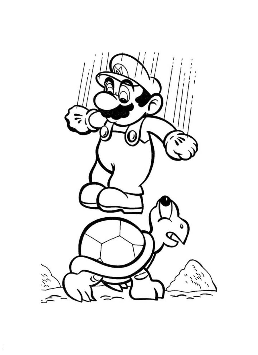 Desenho 32 de Super Mario para imprimir e colorir
