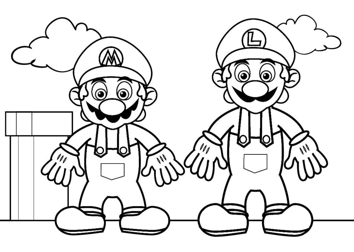 Dibujo 33 de Super Mario para imprimir y colorear
