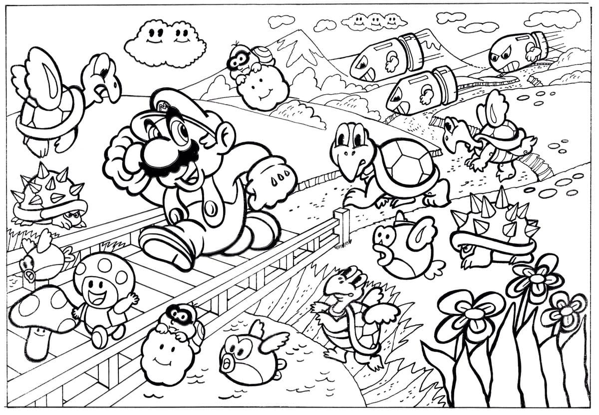 Super Mario 34  coloring page to print and coloring