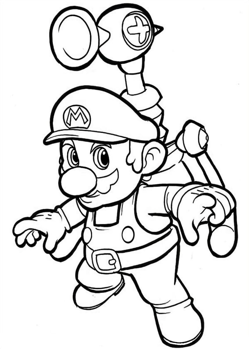 Dibujo 37 de Super Mario para imprimir y colorear