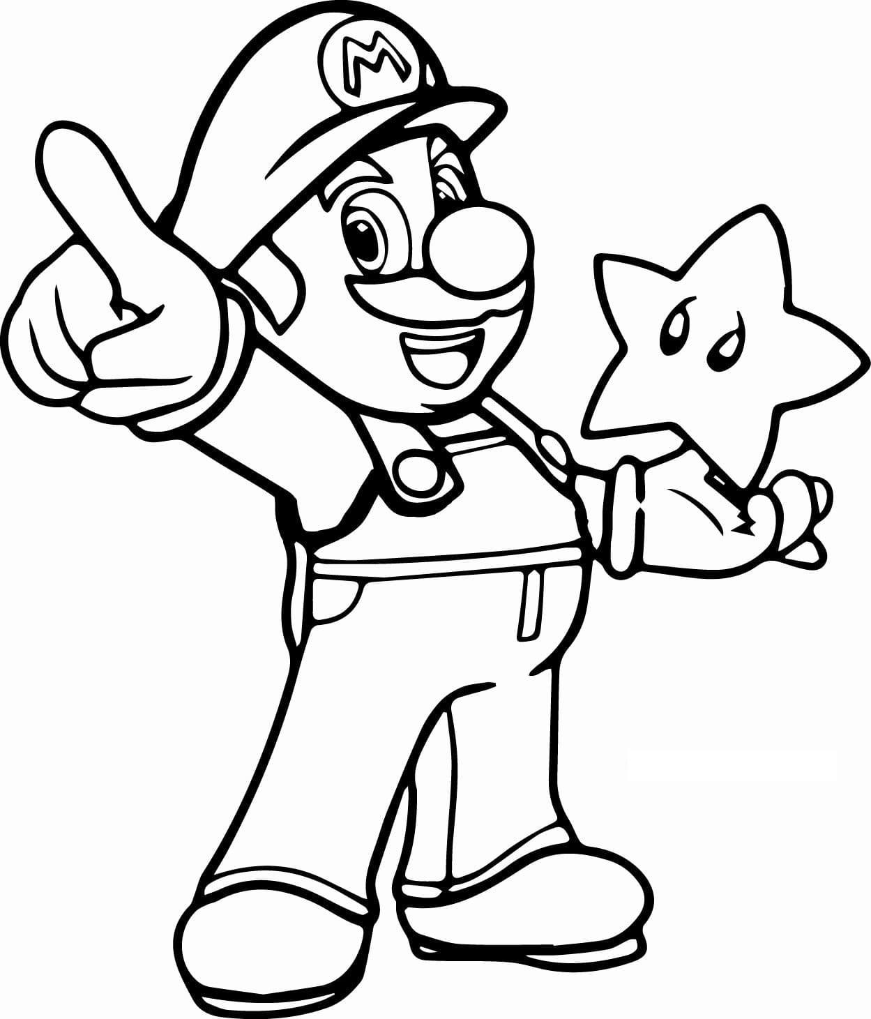 Dibujo 42 de Super Mario para imprimir y colorear