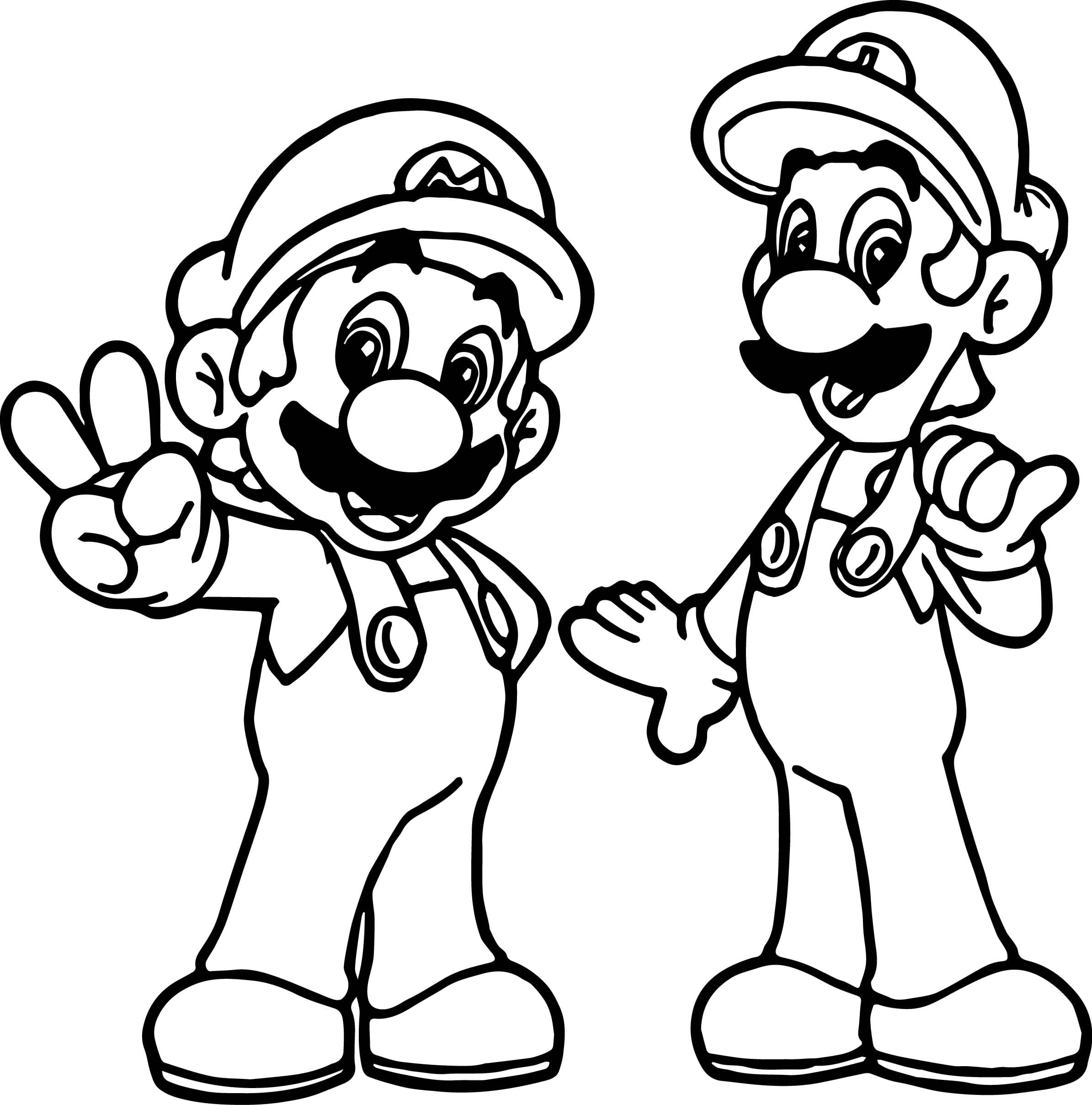 Dibujo 43 de Super Mario para imprimir y colorear