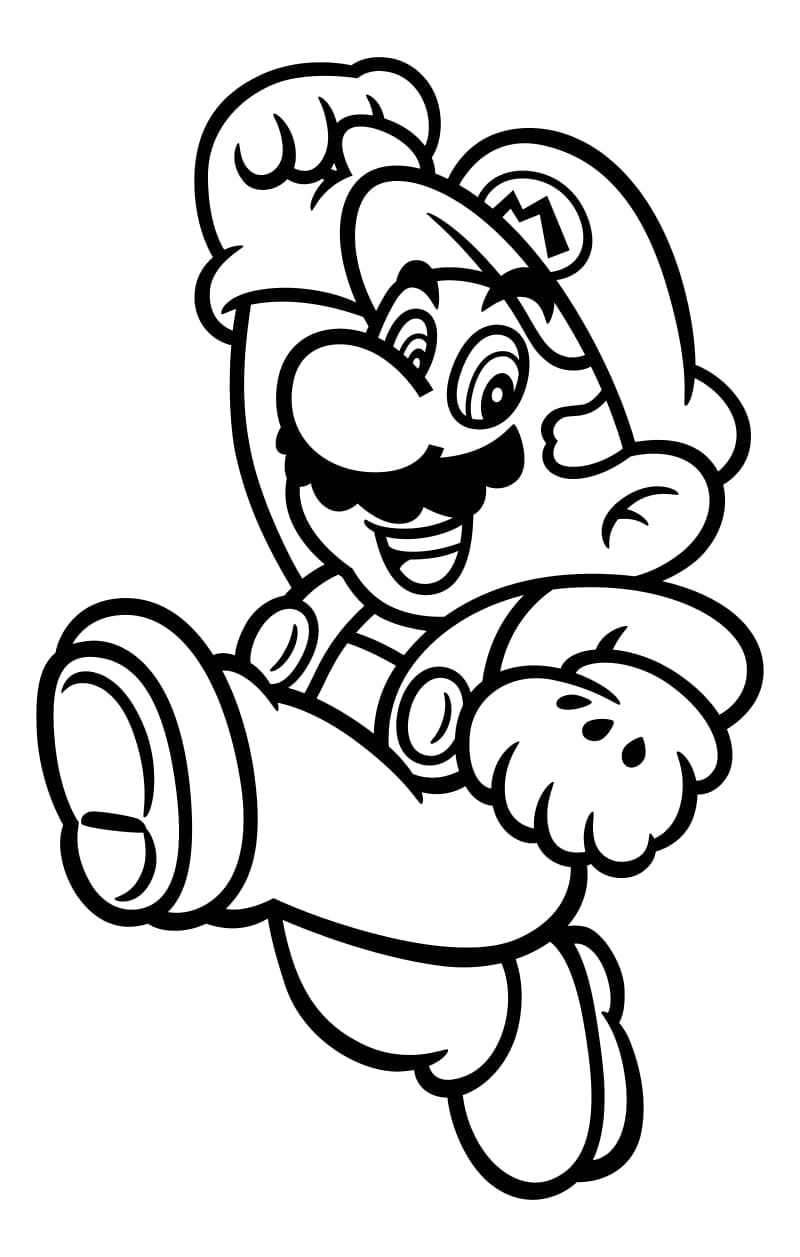 Dibujo 46 de Super Mario para imprimir y colorear