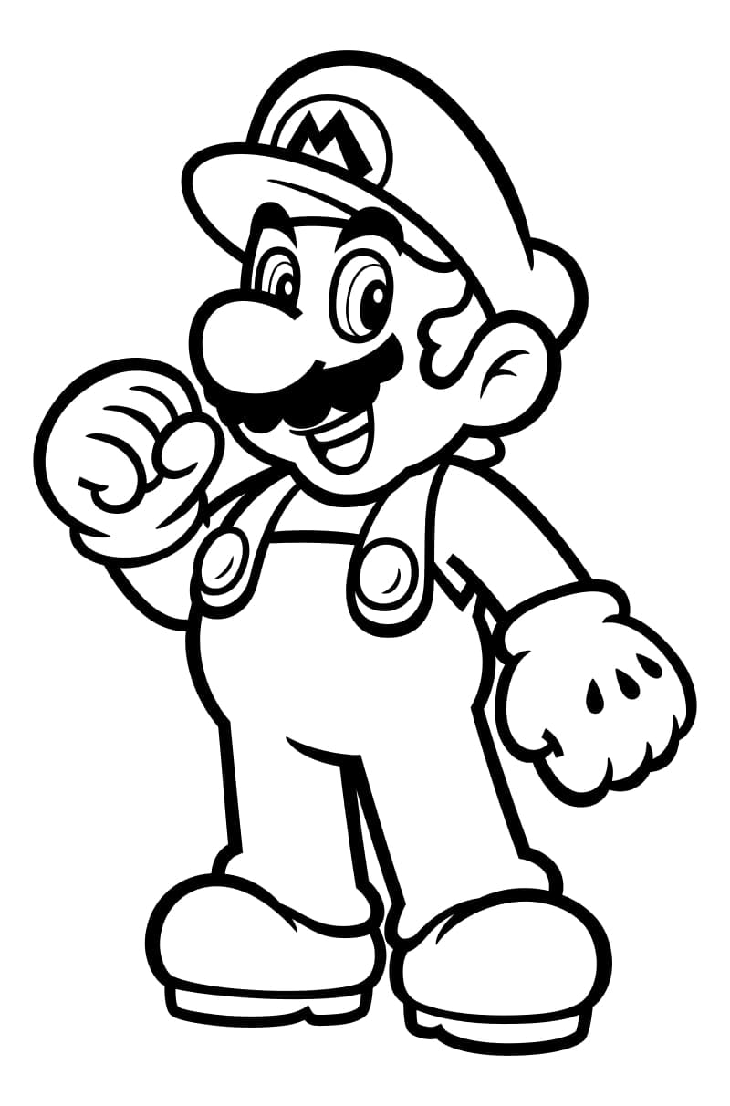 Dibujo 49 de Super Mario para imprimir y colorear
