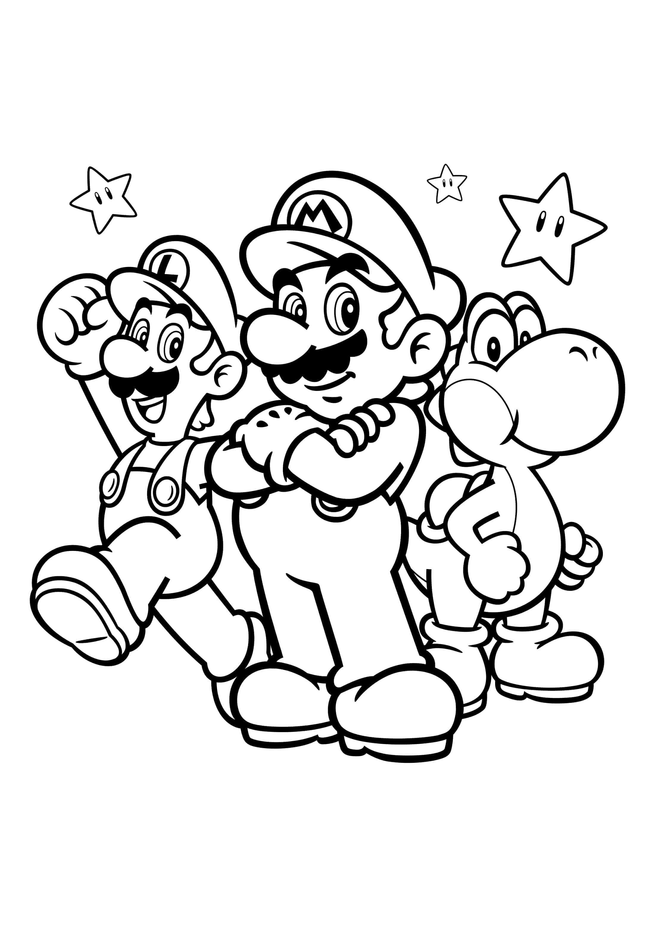 Desenho 50 de Super Mario para imprimir e colorir