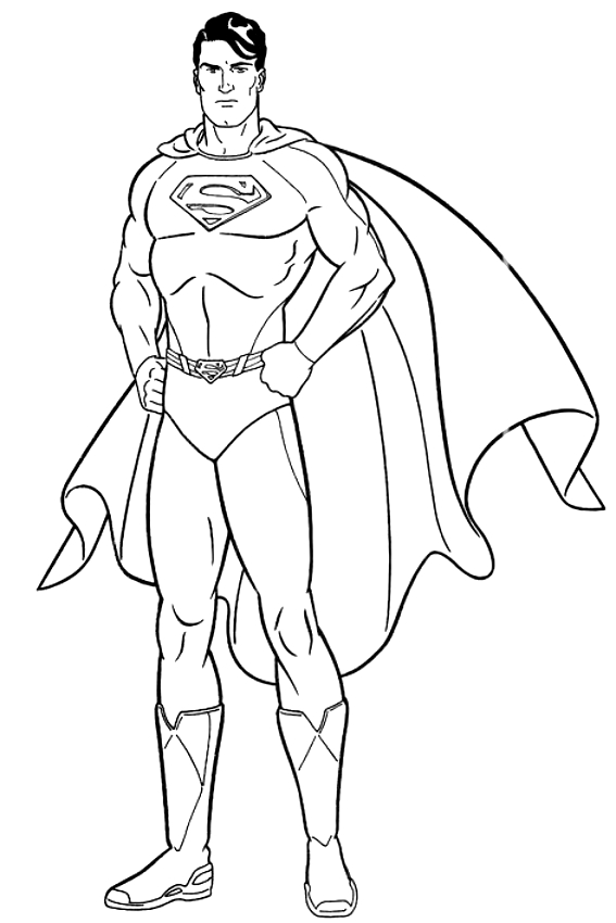 Superman para colorir para imprimir e colorir