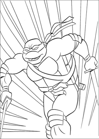 Dibujo de Leonardo of Ninja Turtles para imprimir y colorear