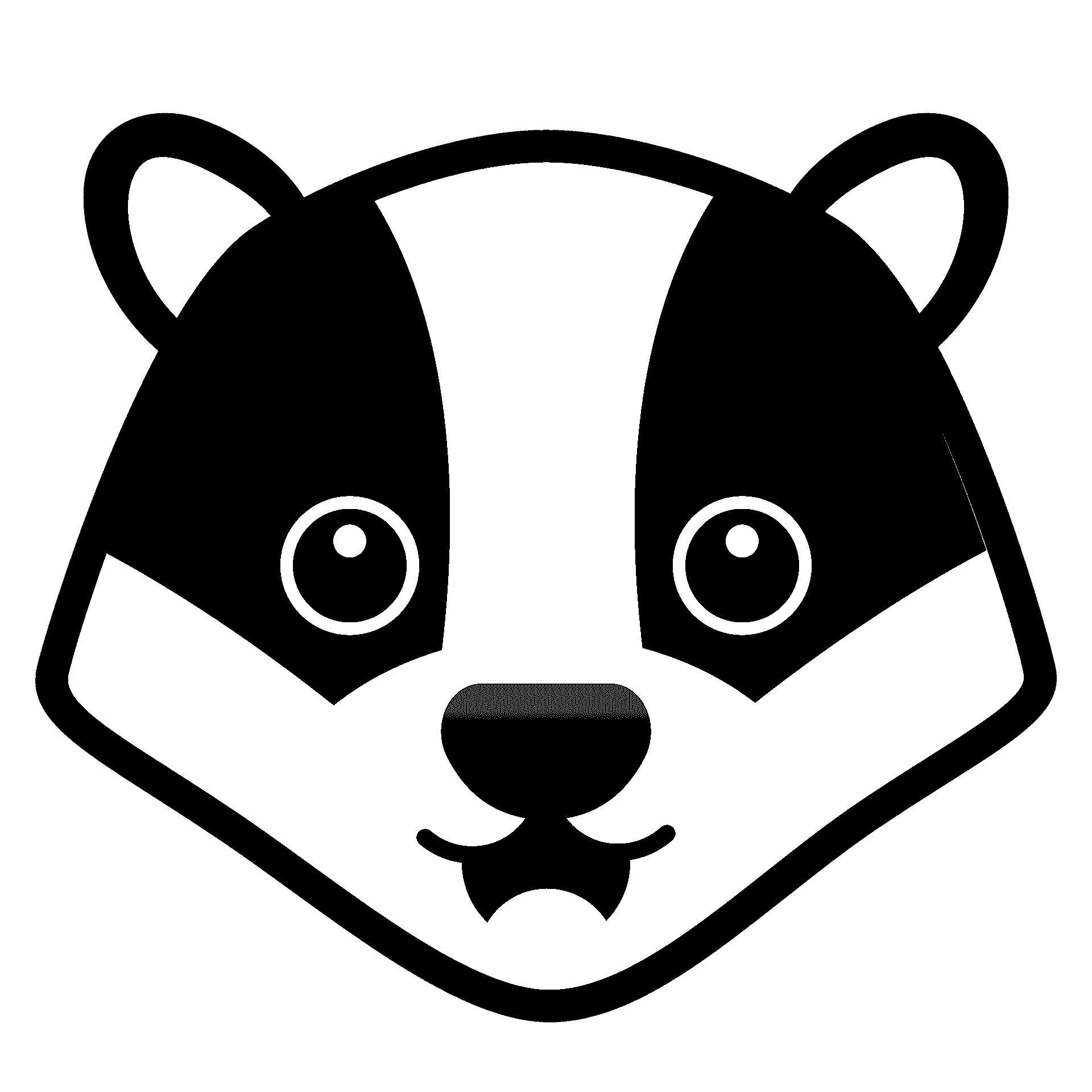 Coloring page of a badger (Meles meles)