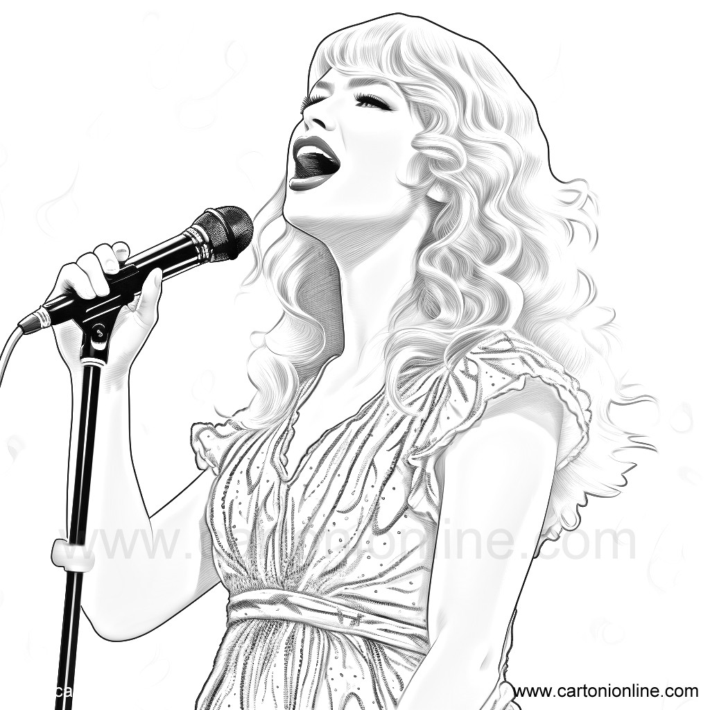 Ausmalbilder Taylor Swift 09  zum Drucken und Frben