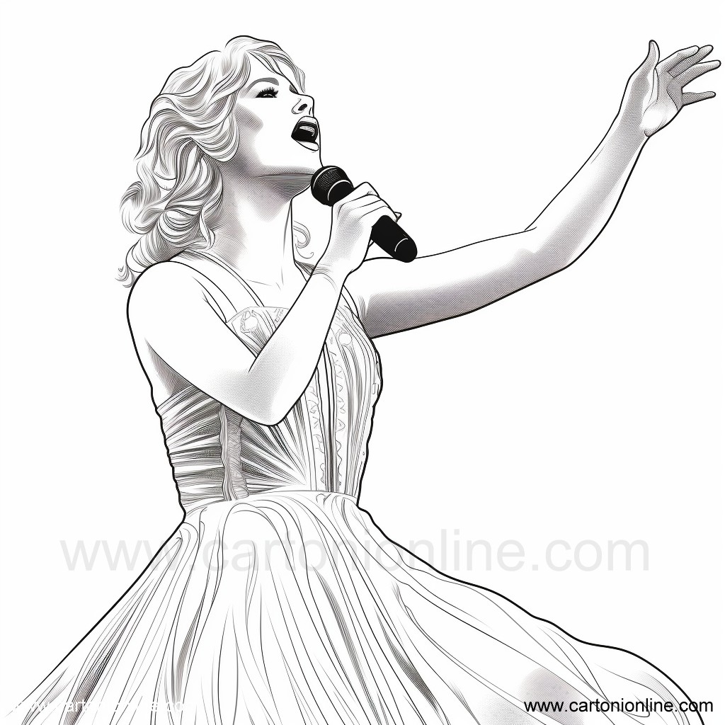 Drawing 13 of Taylor Swift to print and color