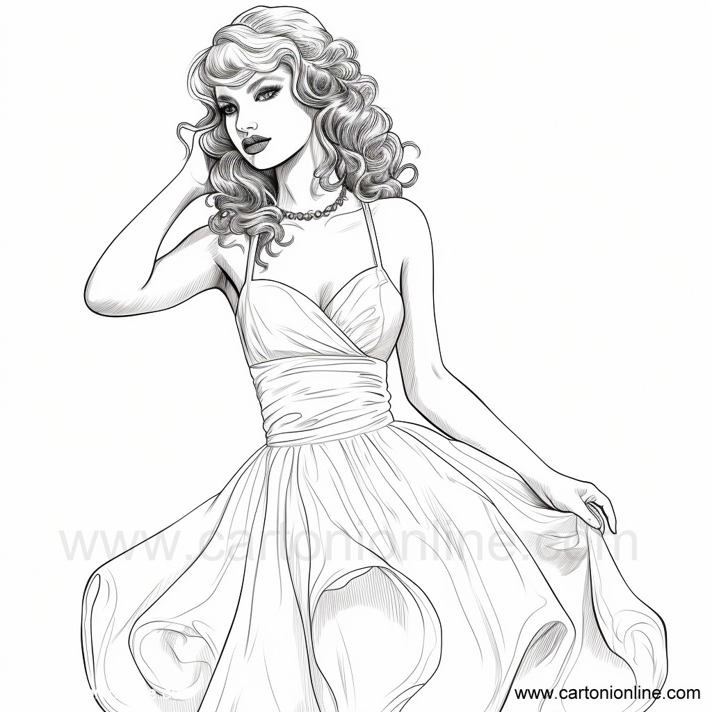 Taylor Swift 14  coloring page to print and coloring