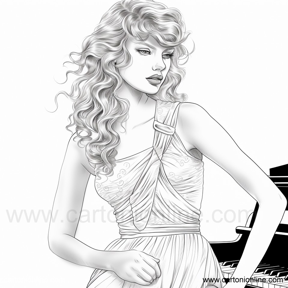 Ausmalbilder Taylor Swift 15  à zum Drucken und Frben