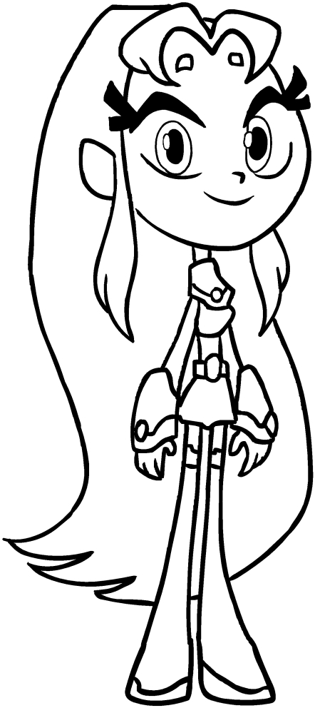 Dibujo de Teen Titans Go Stella Rubia para imprimir y colorear