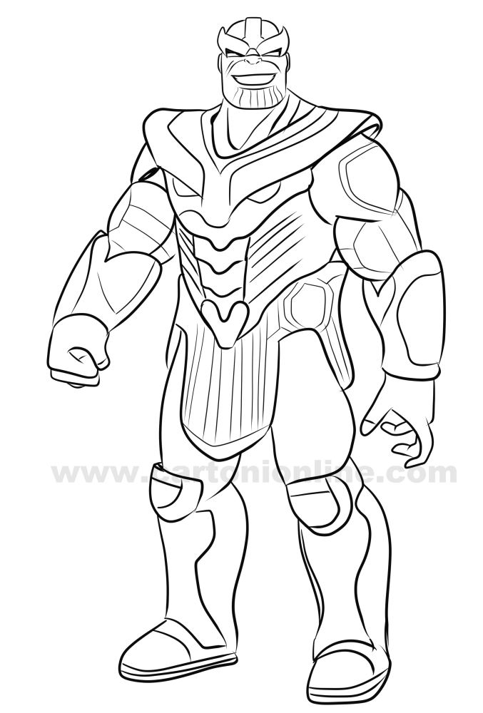 Thanos 04 Marvel Comics coloring page to print and coloring