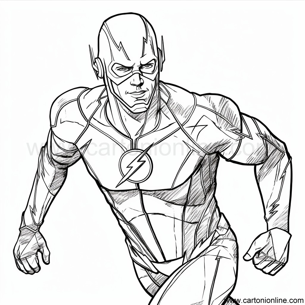 Disegno 22 di The Flash da stampare e colorare