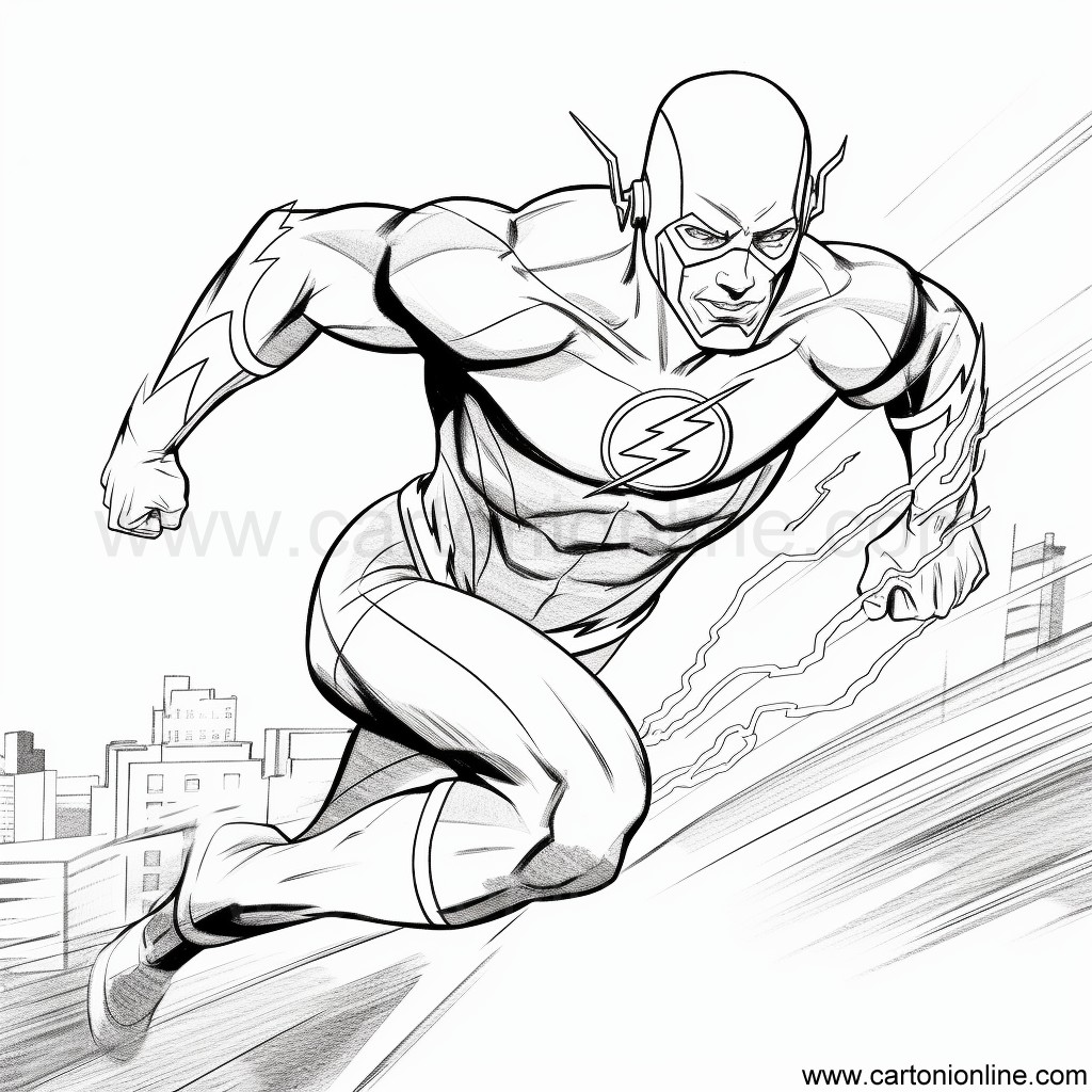 Disegno The Flash 28 di The Flash da stampare e colorare