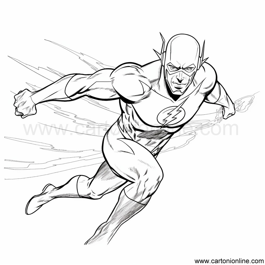 The Flash 30 tekening van The Flash om af te drukken en te kleuren