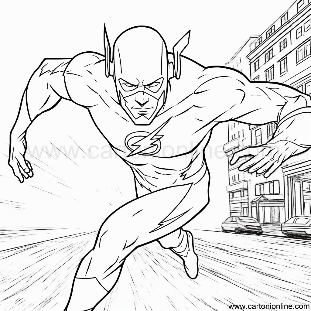 Disegno 32 di The Flash da stampare e colorare