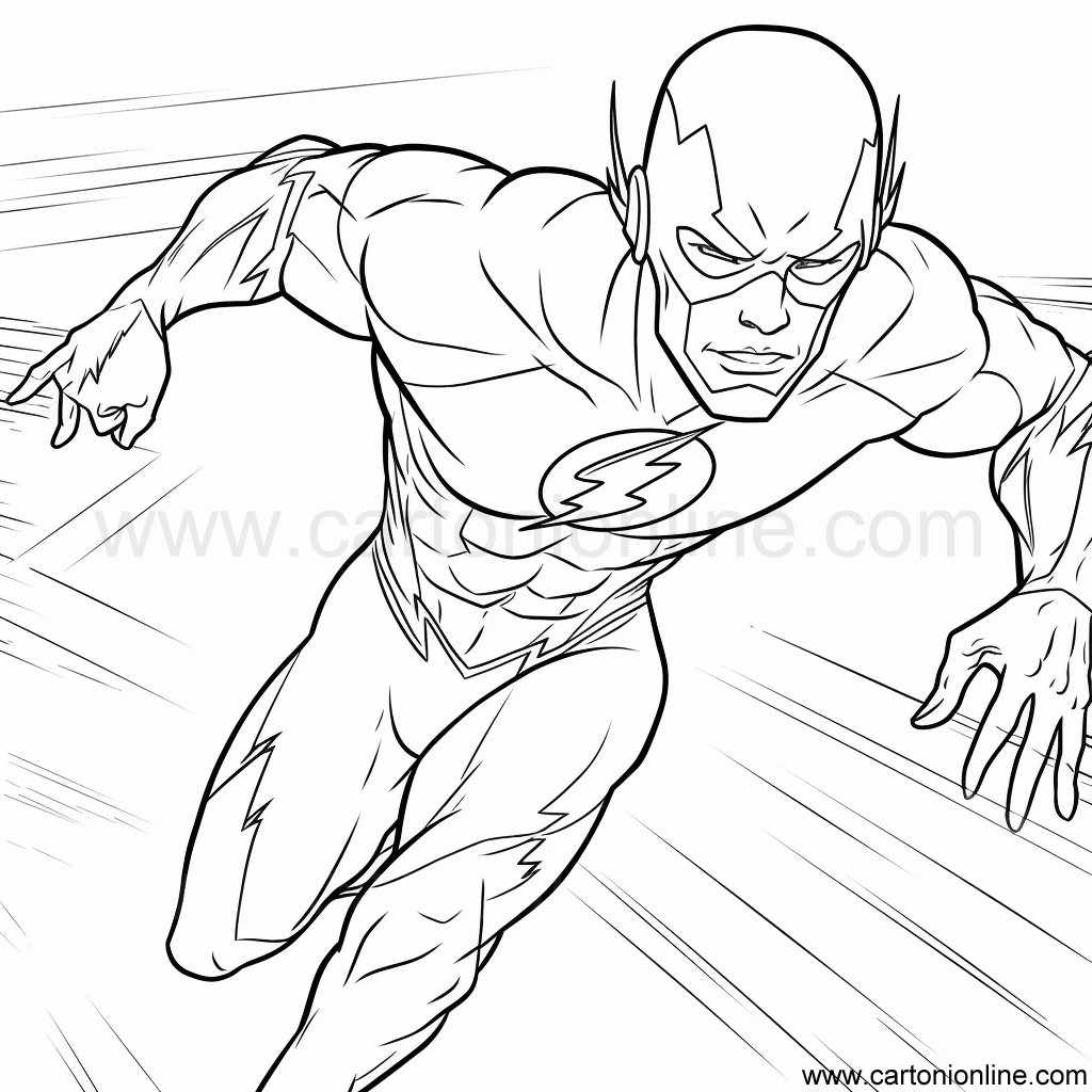 De Flash-tekening 34 om af te drukken en te kleuren