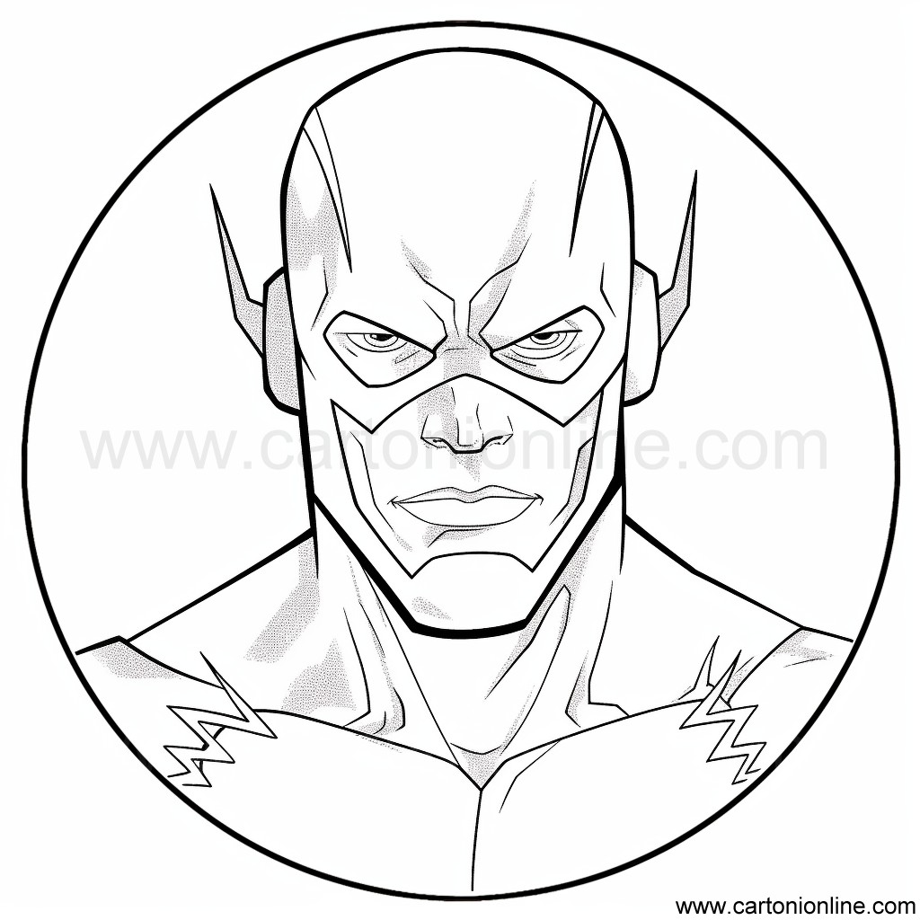 Desenho 43 de The Flash para imprimir e colorir