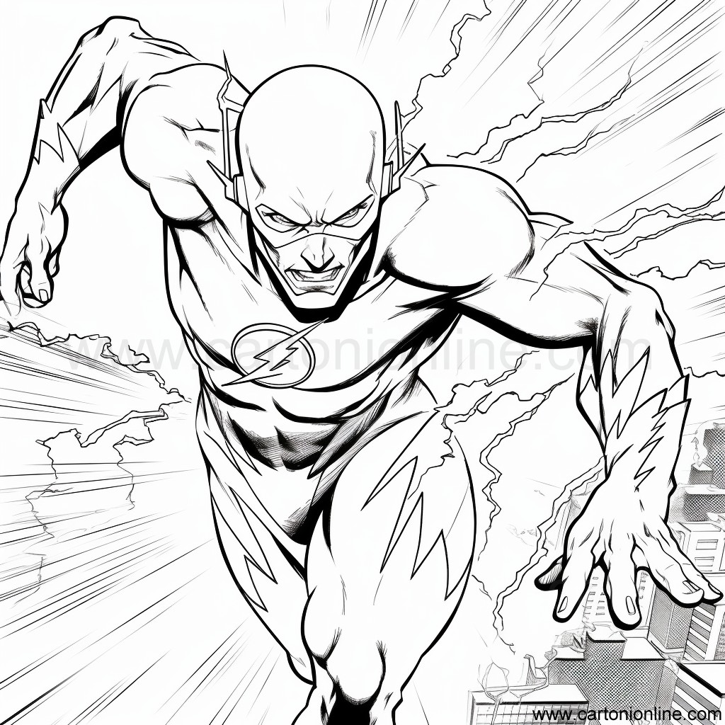 The Flash 44 The Flash coloring page to print and coloring