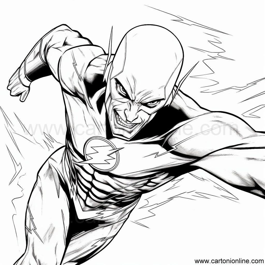 Dibujo 46 de The Flash para imprimir y colorear