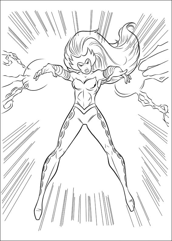 Drawing of the Sorceress Sorceress, Thor's enemy to print and color