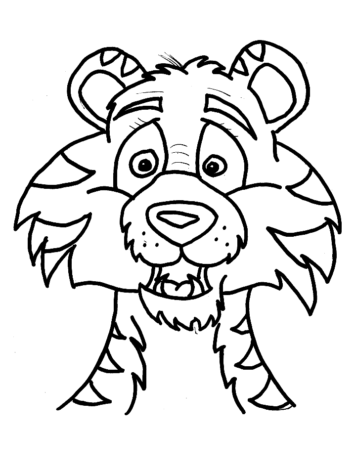 Desenho 1 de Tigres para imprimir e colorir