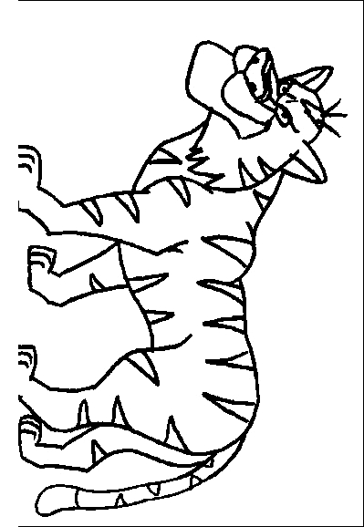 Desenho 20 de Tigres para imprimir e colorir