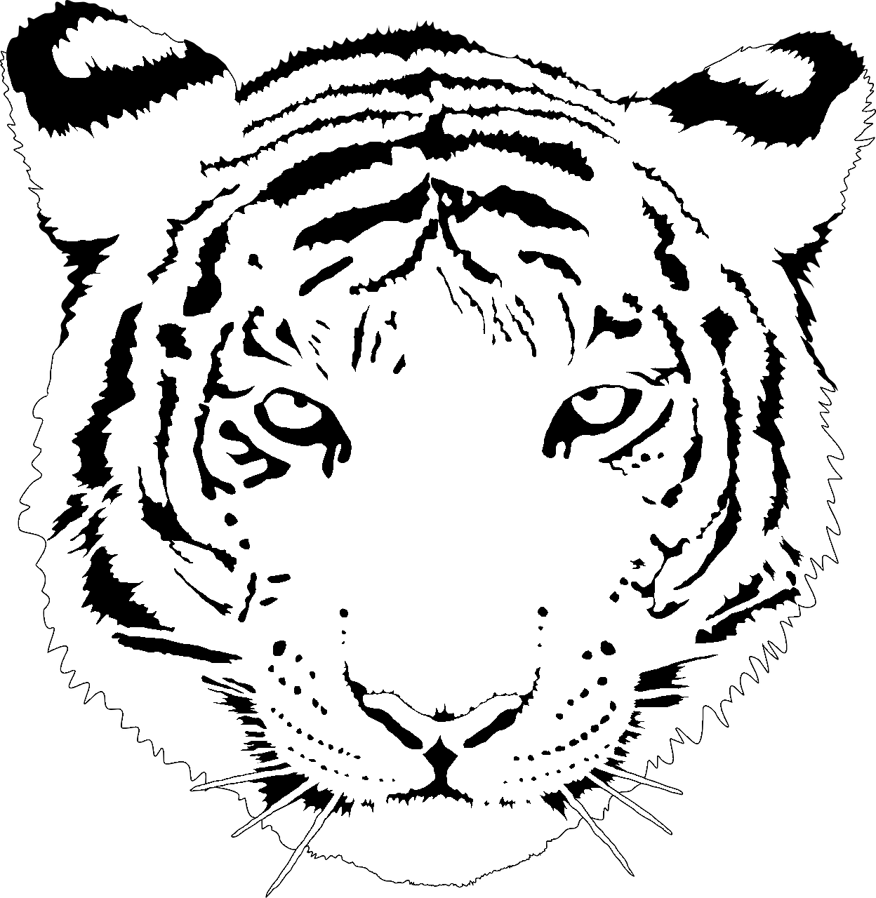 Disegno da colorare di una tigre