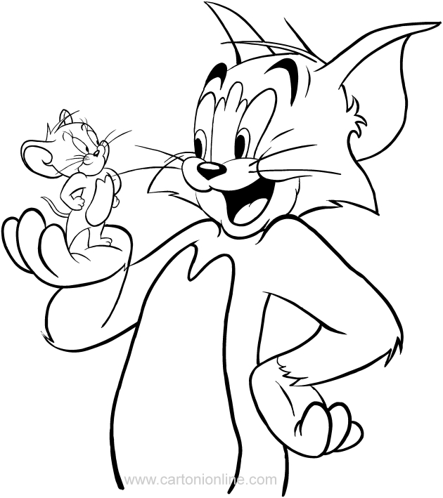 Disegno di Tom e Jerry da stampare e colorare