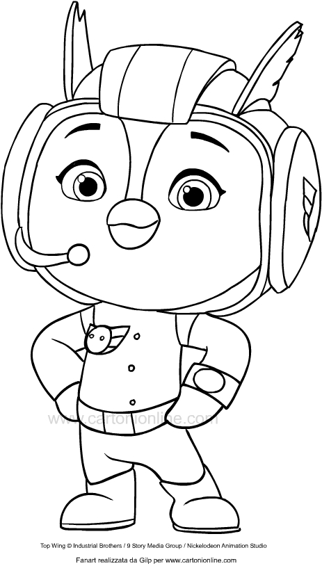 Top Wing Penny coloring page to print and color