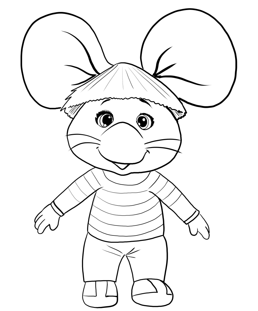 Desenho 1 de Topo Gigio para impresso e colorir