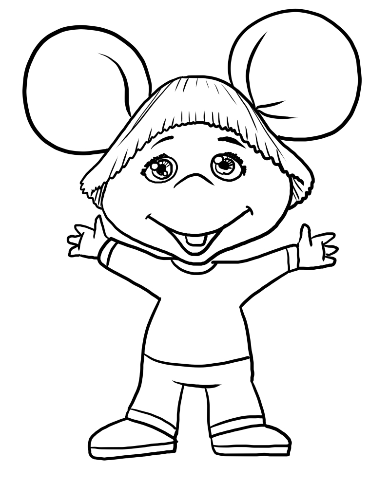 Drawing 3 from Topo Gigio to print and coloring