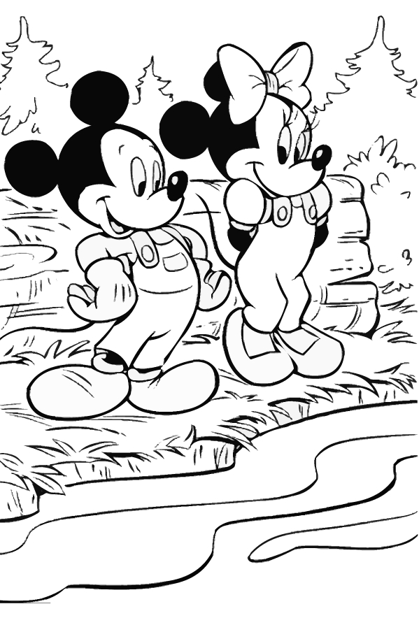 Mickey-Mouse-Zeichnung 12 zum Ausdrucken und Ausmalen