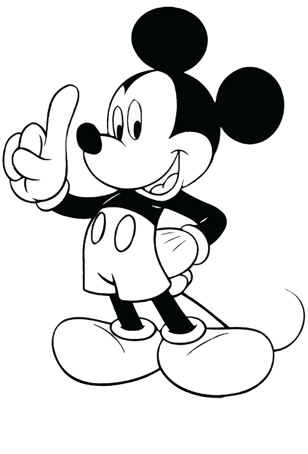 Disegno 14 di Topolino da stampare e colorare