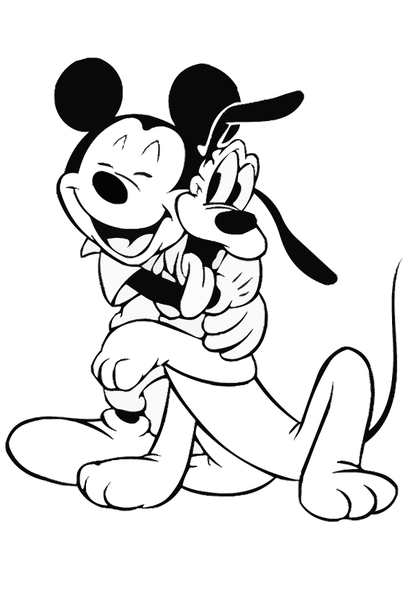 Dessin 20 de Mickey Mouse à imprimer et colorier