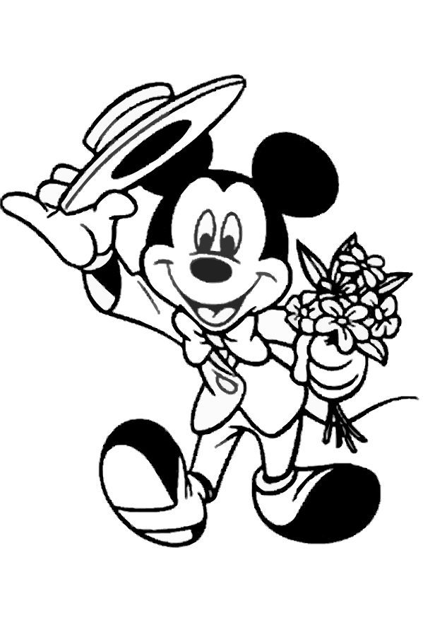 Mickey Mouse 21 för att skriva ut och färga