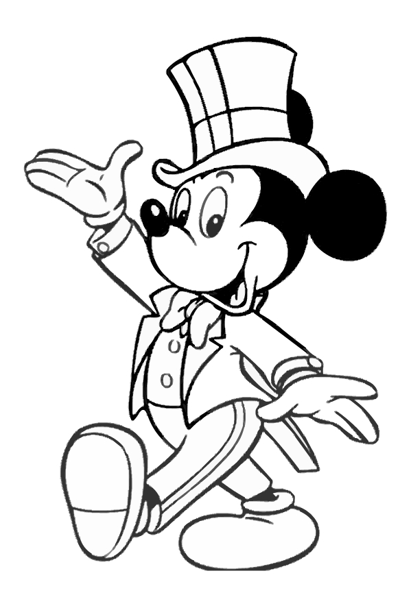 Desenho de Mickey Mouse 23 para imprimir e colorir