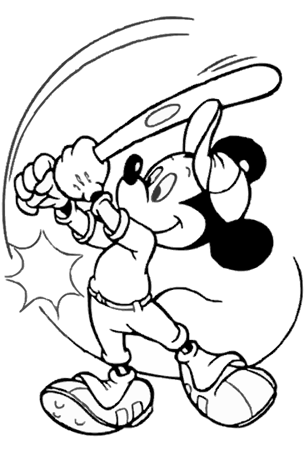 Dibujo 24 de Mickey Mouse para imprimir y colorear