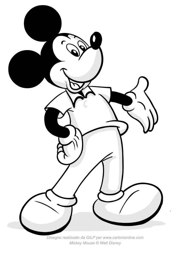 Disegno di Topolino da stampare e colorare 