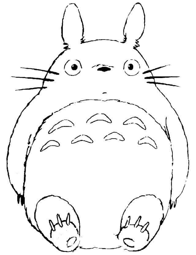 Coloriage de Totoro 03 de Mon voisin Totoro  imprimer et colorier