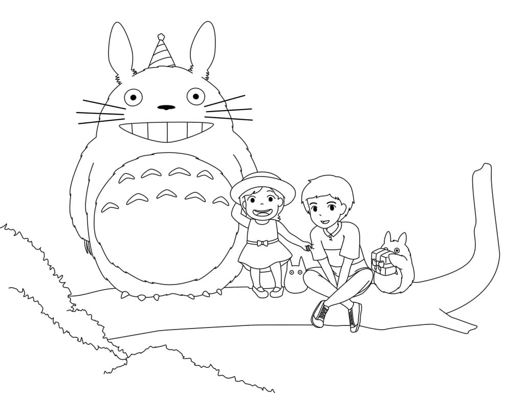 Totoro 04 Mj sasiad Totoro coloring page to print and coloring