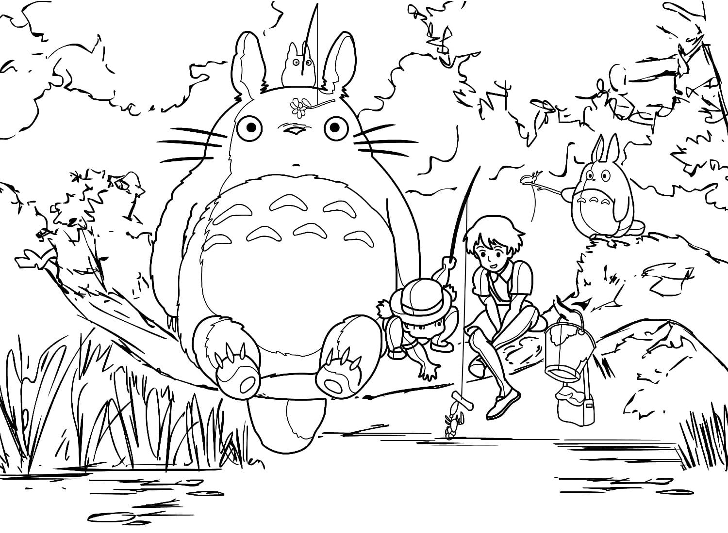 Disegno Totoro 05 de Il mio vicino Totoro da stampare e colorare