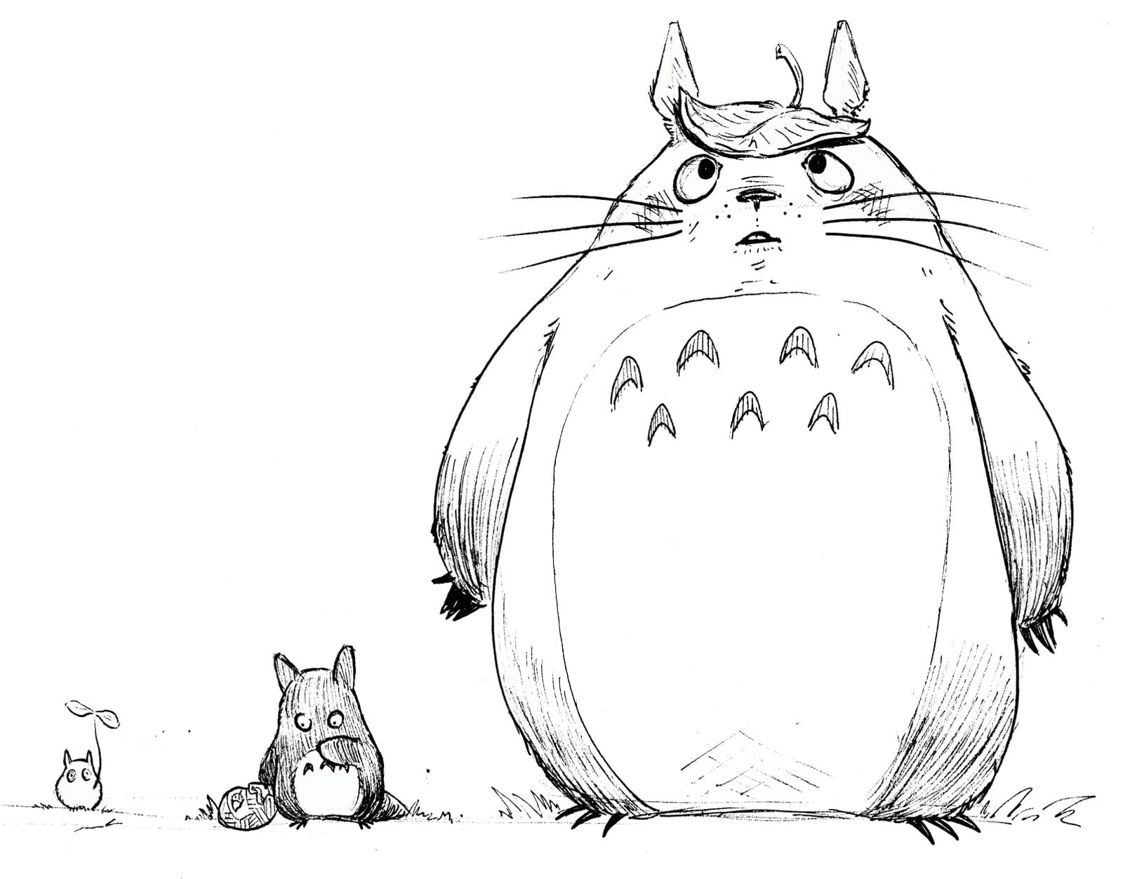 Disegno di Totoro 09 de Il mio vicino Totoro da stampare e colorare