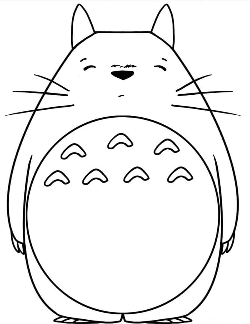 Desenho de Totoro 10 de Meu Amigo Totoro para imprimir e colorir